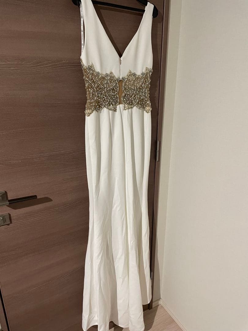 AR ANGELER ホワイトビーズドレス M