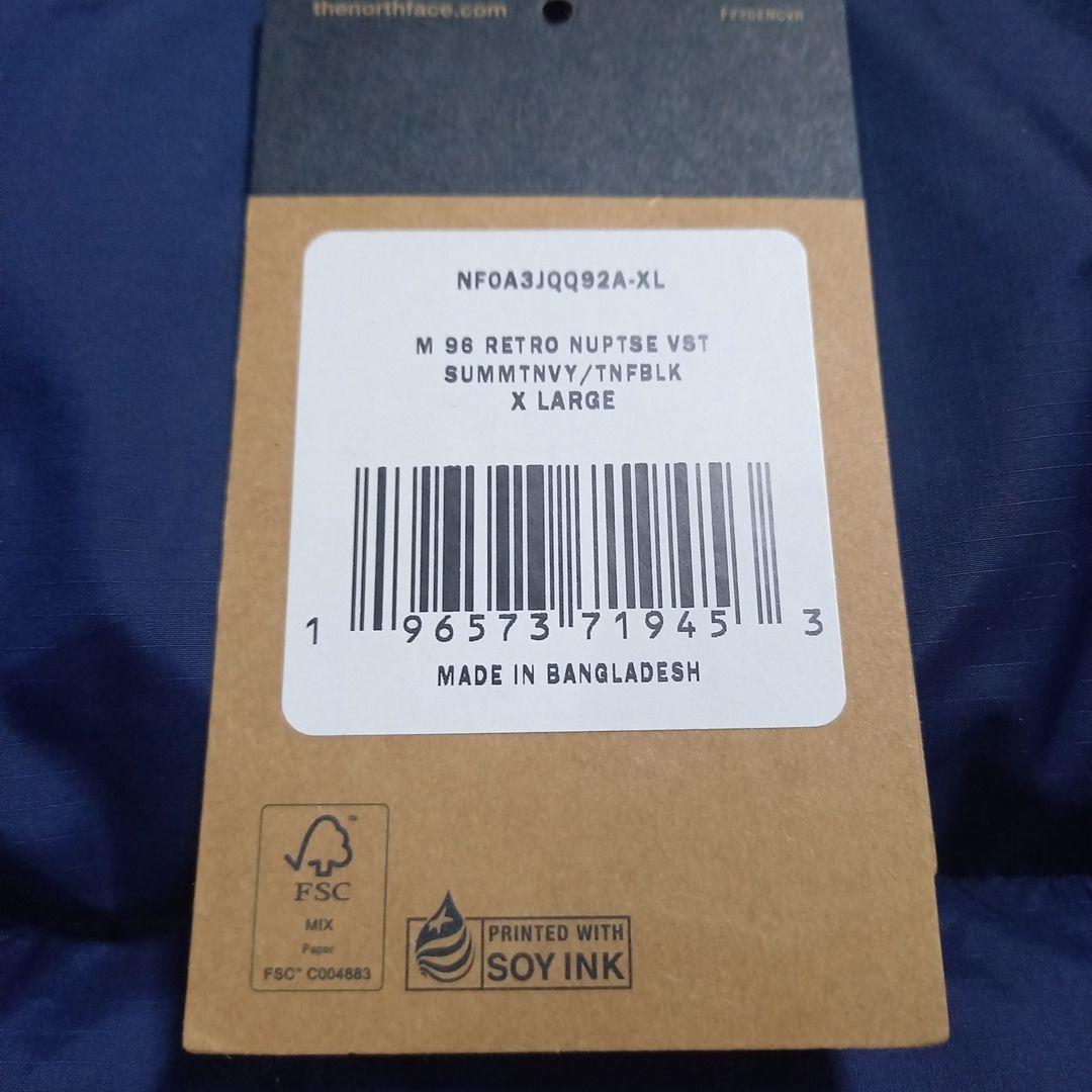 ノースフェイス ダウン ベスト XL USAモデル ネイビー