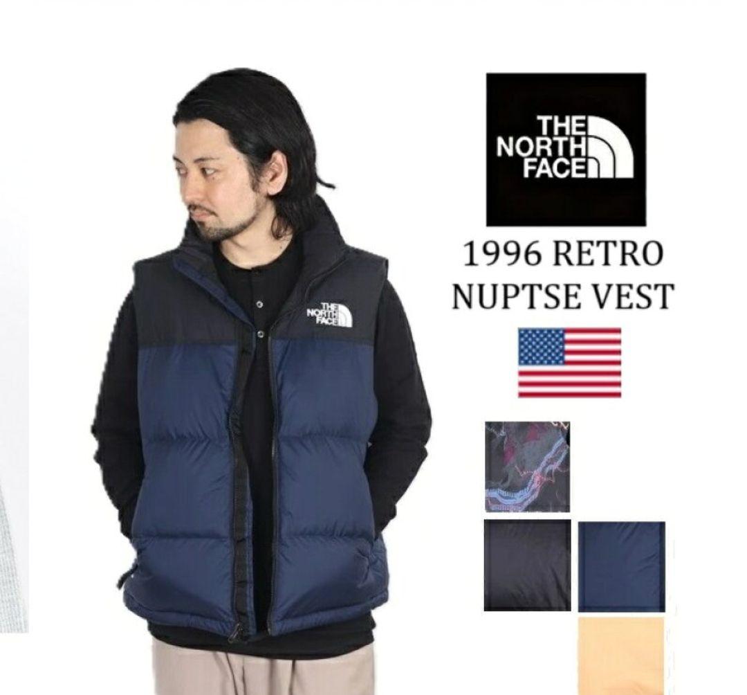 ノースフェイス ダウン ベスト XL USAモデル ネイビー