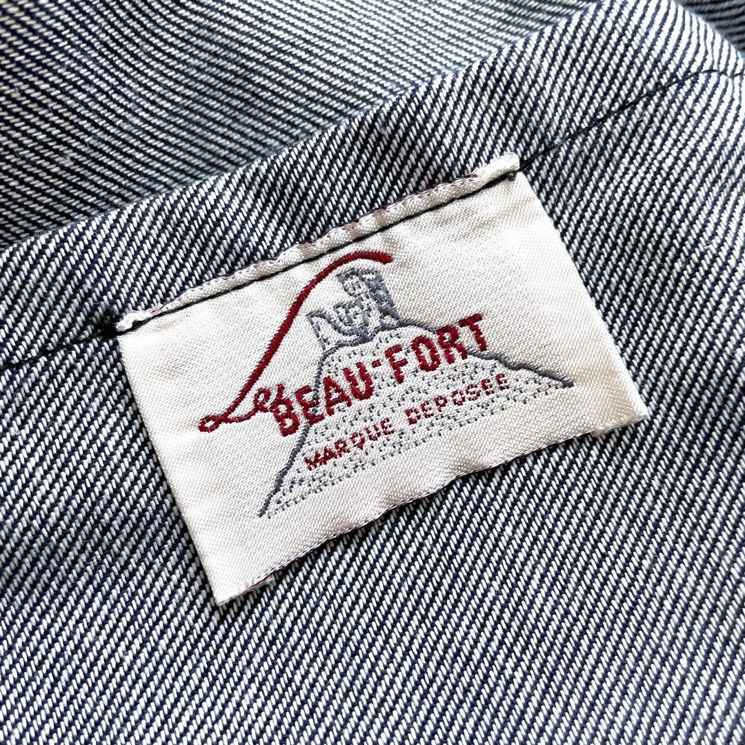 極美品 70s BEAU-FORT フレンチ ワークジャケット コットンツイル