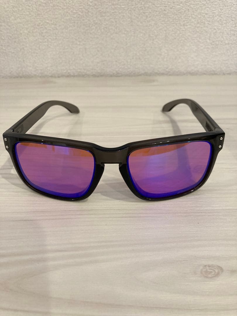 Oakley ブラック/パープル ミラーレンズ サングラス