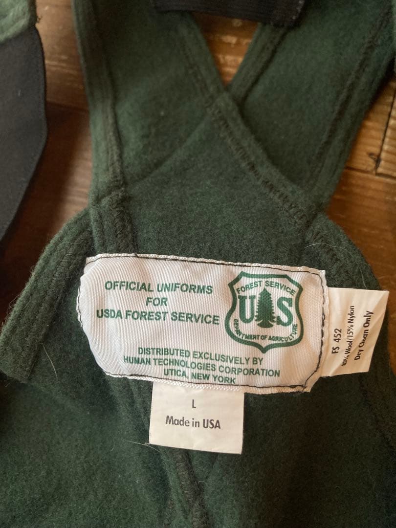 【レア】USA製 USDA 森林局ユニフォーム ウール オーバーオール