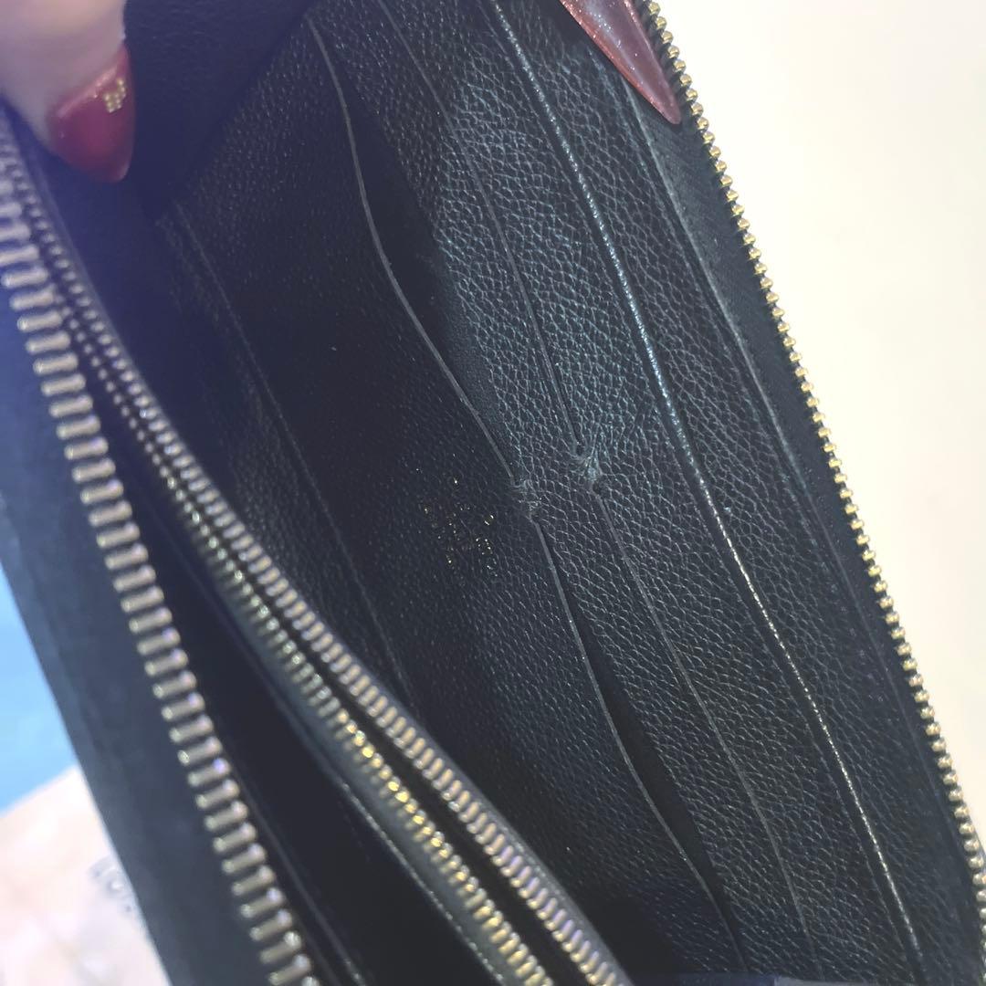 ルイヴィトン　アンプラント　ジッピー　ウォレット　黒　モノグラム　ノワール