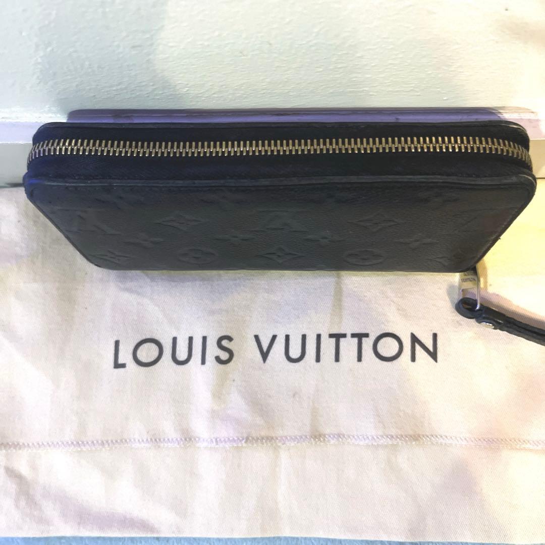 ルイヴィトン　アンプラント　ジッピー　ウォレット　黒　モノグラム　ノワール