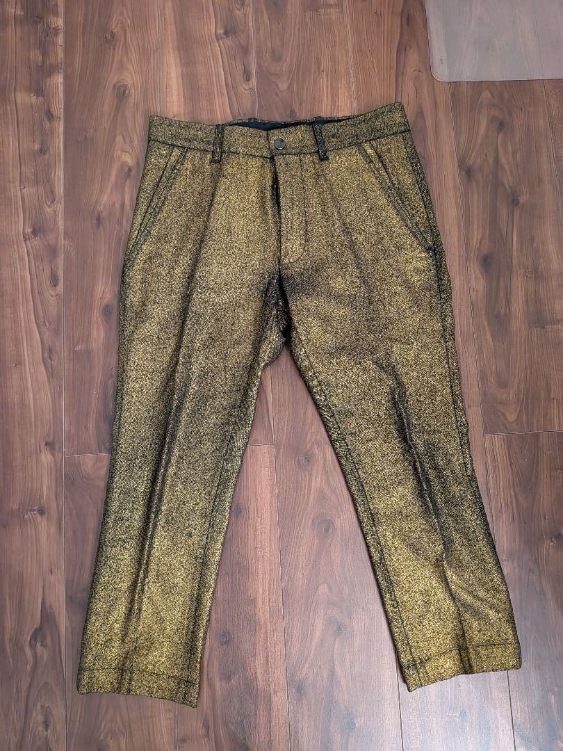 ANN DEMEULEMEESTER 2014AW ゴールドパンツ XS