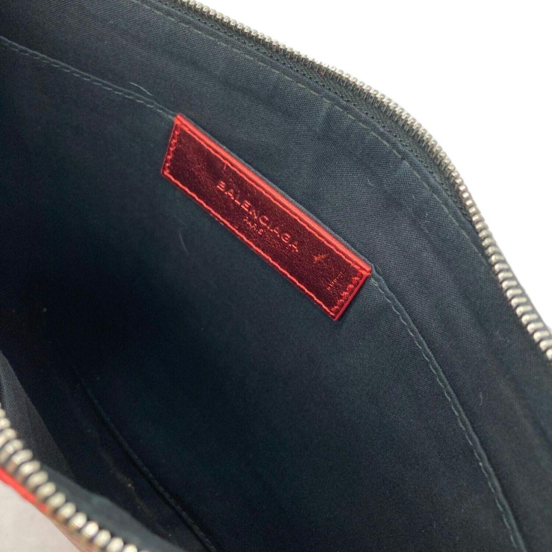 最終価格！BALENCIAGAバレンシアガ ロゴクラッチバッグ パーティーレッド