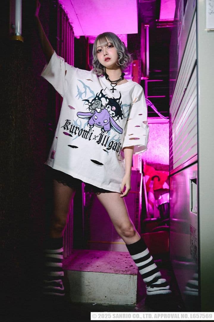 希少タグ付【ガルフィー×クロミ】イルガルフィーボロボロ半袖T　大きめ　2枚セット