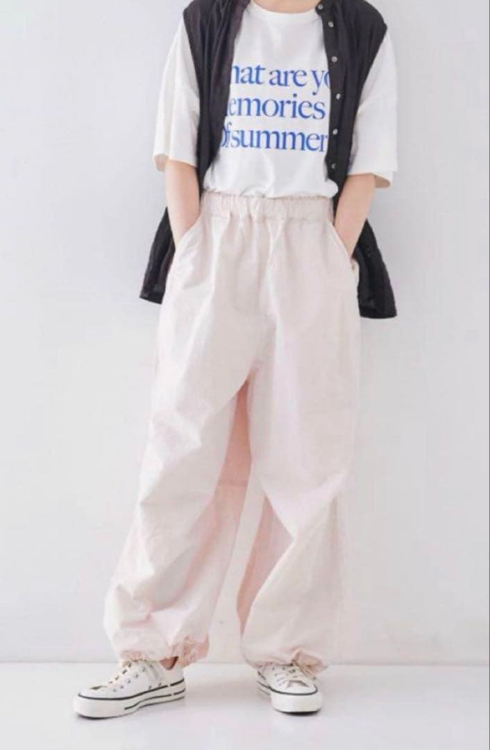 ネストローブ nest Robe コットンリネンウェザー スノーパンツ ピンク