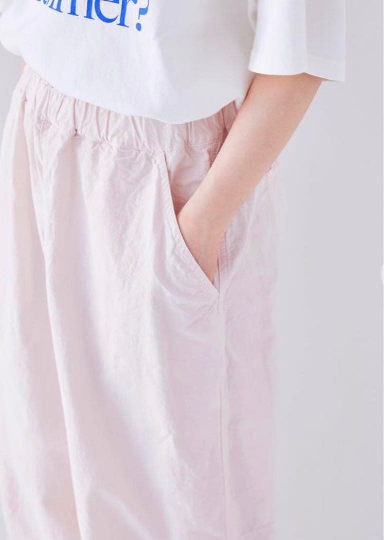 ネストローブ nest Robe コットンリネンウェザー スノーパンツ ピンク
