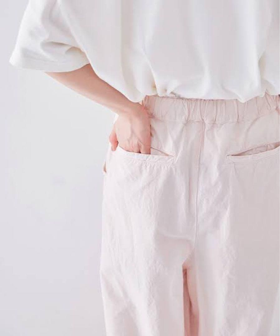 ネストローブ nest Robe コットンリネンウェザー スノーパンツ ピンク