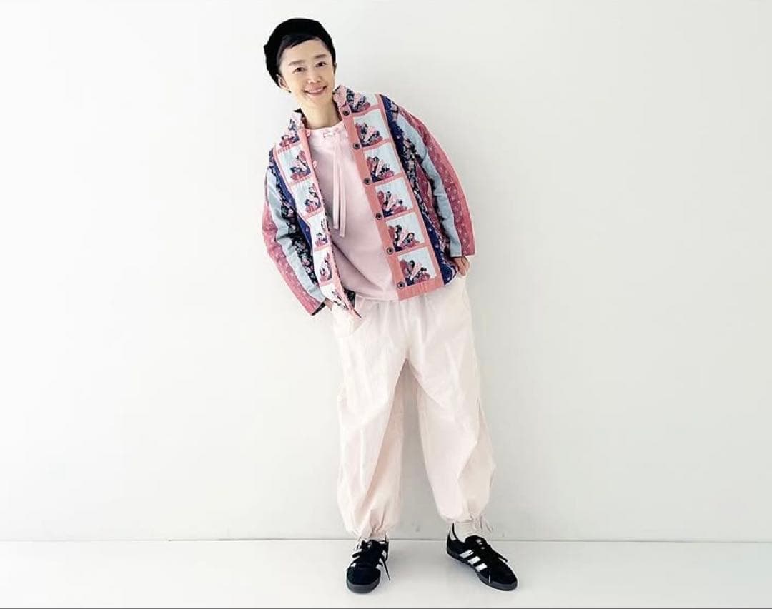 ネストローブ nest Robe コットンリネンウェザー スノーパンツ ピンク