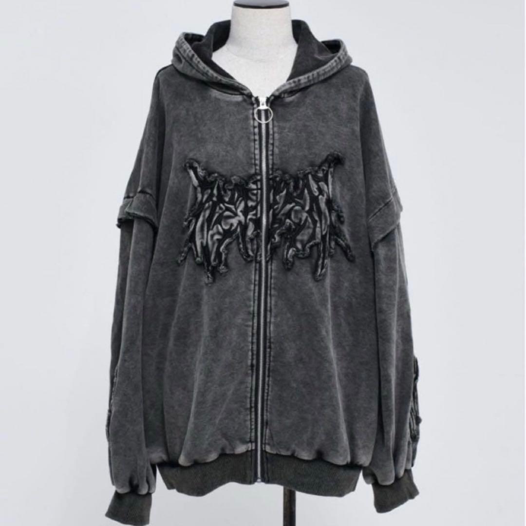 『REFLEM/レフレム』猫耳ZIPパーカー/ジップアップパーカー グレー