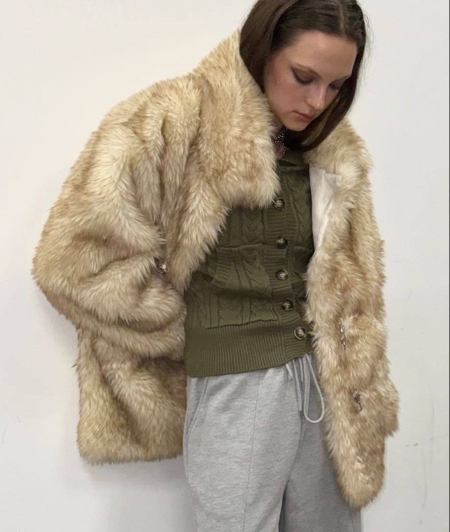 【SHAGGIE】トグルボタンファーミドルコート