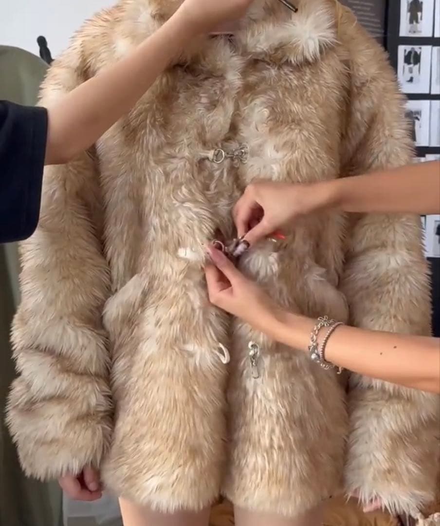 【SHAGGIE】トグルボタンファーミドルコート