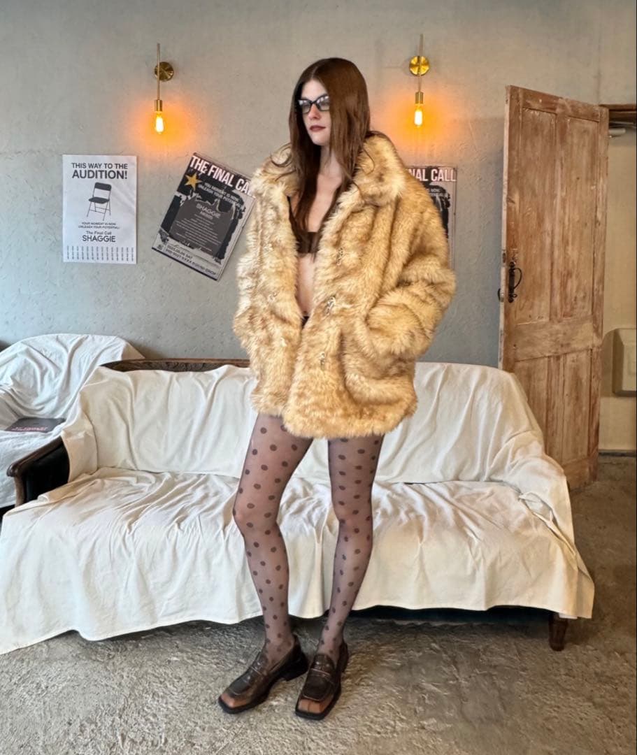 【SHAGGIE】トグルボタンファーミドルコート