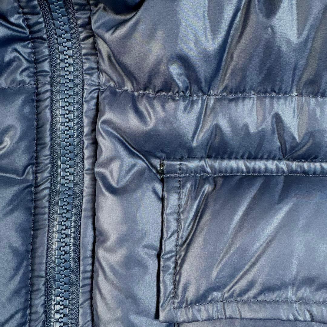 ピレネックス　バジーレ　ダウンジャケット　ロゴワッペン　スタンドカラー　ネイビー