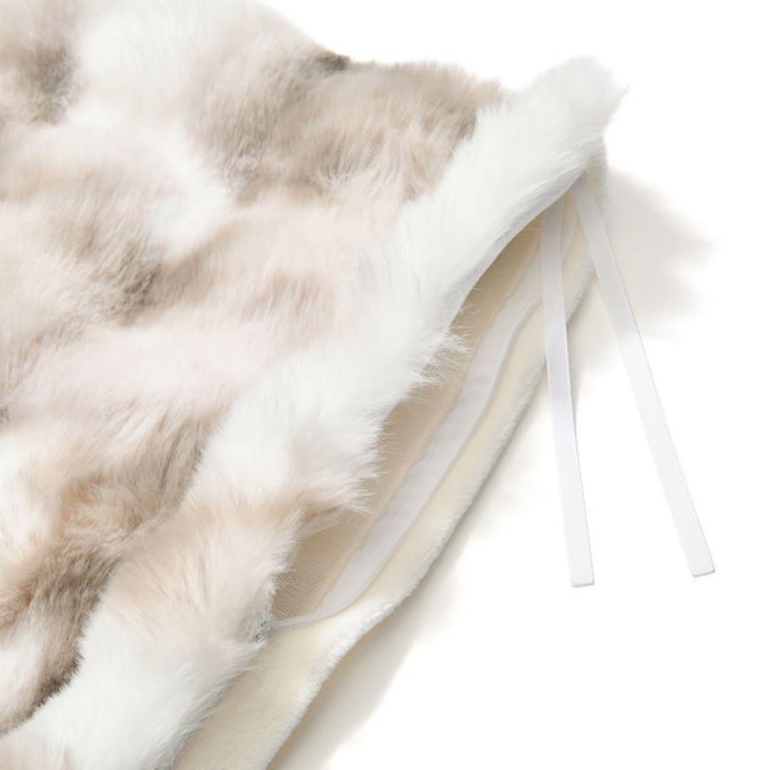 【Francfranc】WARMYポコモコファー 掛け布団カバー ダブル グレー