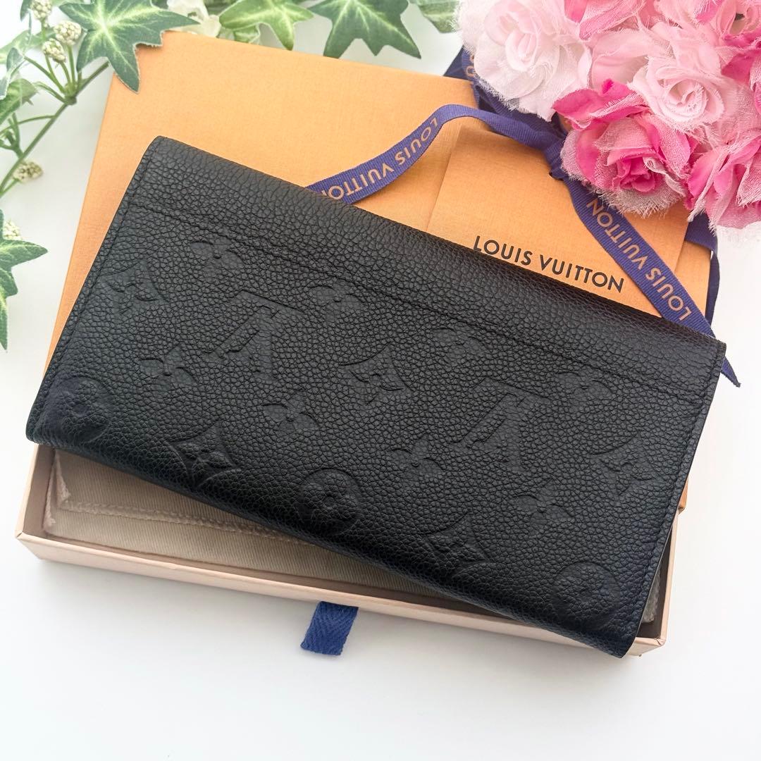 超極美品✨ルイヴィトン アンプラント ポルトフォイユ サラ 長財布 ブラック 黒