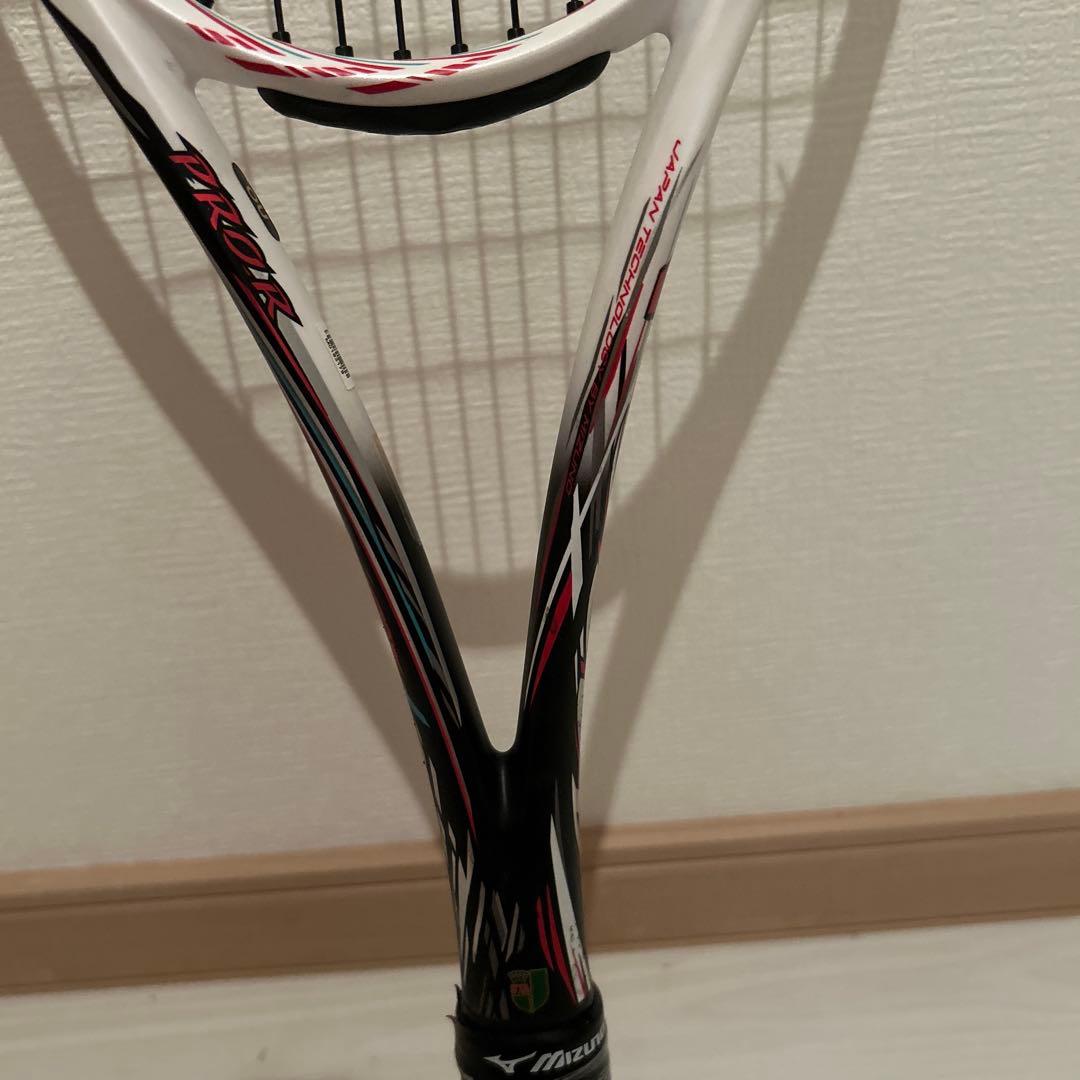 【極美品】ミズノ　スカッドPRO-R 0U 黒/白/赤　ソフトテニスラケット