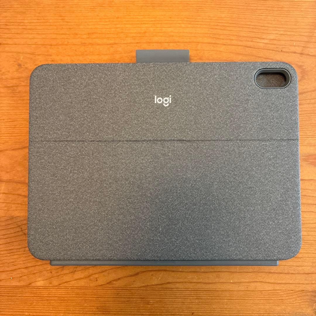 【美品】logi iPad用キーボード付きケース グレー