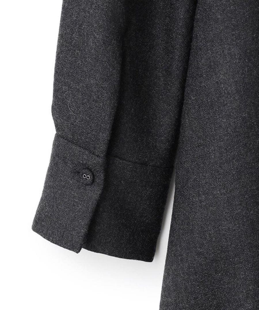 訳あり美品23区 ウールジョーゼット フィットアンドフレア ワンピース38グレー