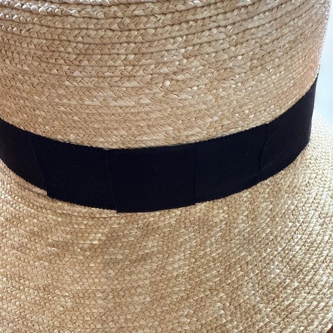 田中帽子店 ステラ 麦わら つば長女優帽 美品