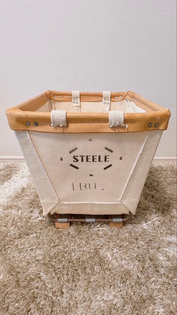 スチールキャンバスバスケット