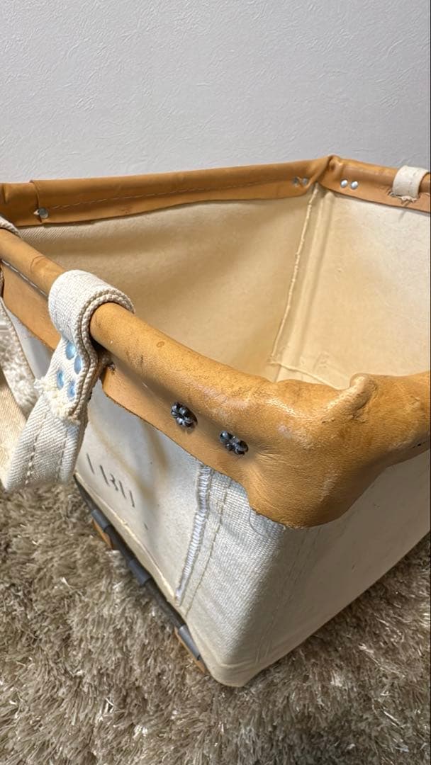 スチールキャンバスバスケット