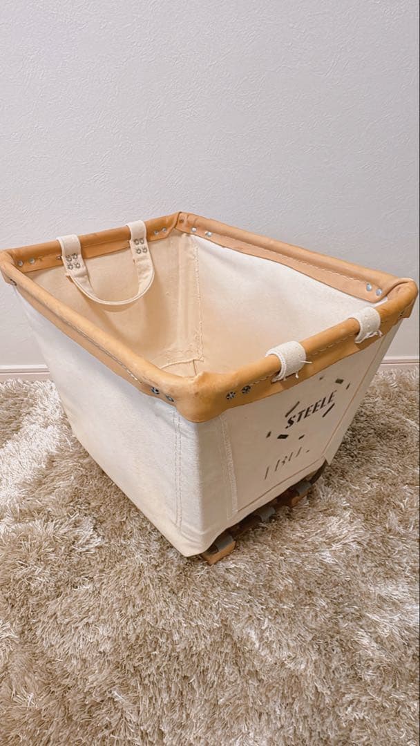 スチールキャンバスバスケット