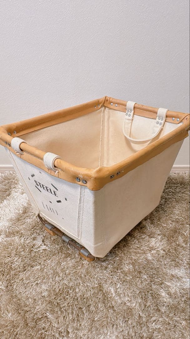 スチールキャンバスバスケット