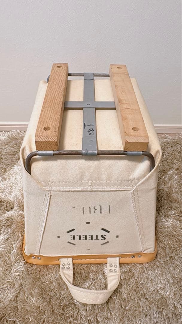 スチールキャンバスバスケット