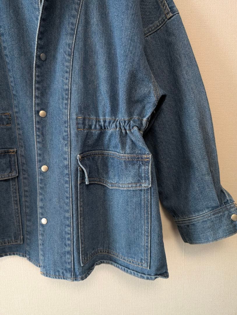 週末限定値引 SHIPS any: デニム ワーク ジャケット☆ブルー（完売色）