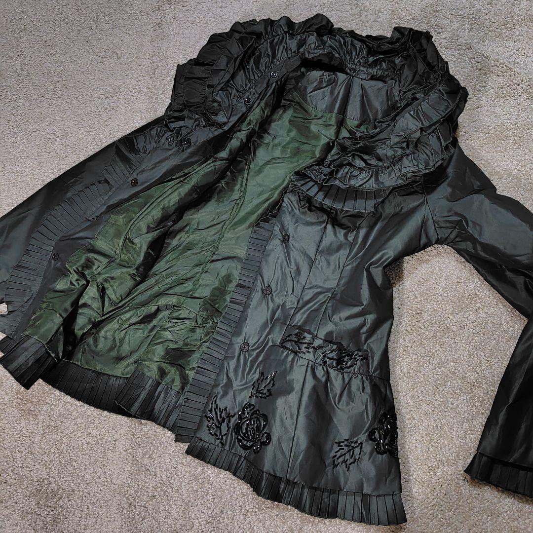 NOKO OHNO 42　ノコオーノ　美品　フリル　ビーズ　薔薇柄　ジャケット