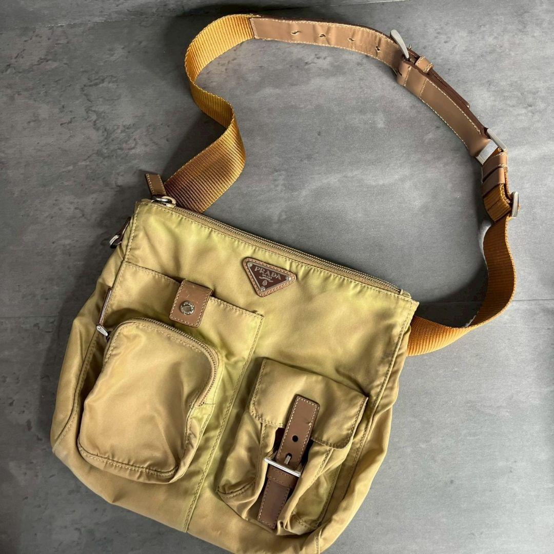 PRADA プラダ Vintage ボディバッグ テスート 三角ロゴ Y2K