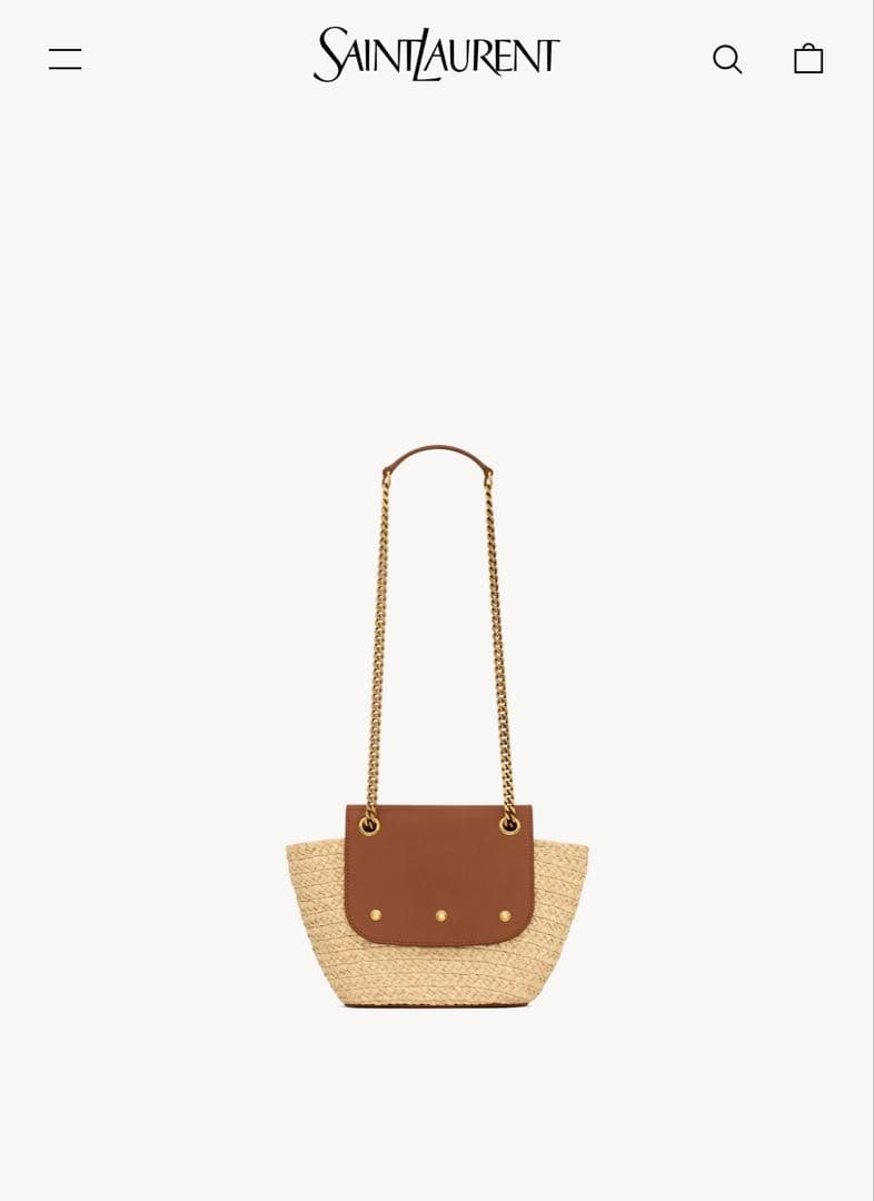 【つくね】サンローランマノンMINIラフィア2wayかごバッグ