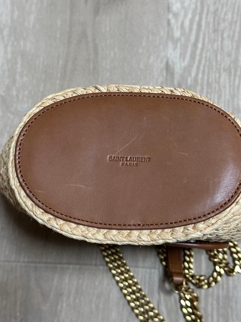 【つくね】サンローランマノンMINIラフィア2wayかごバッグ