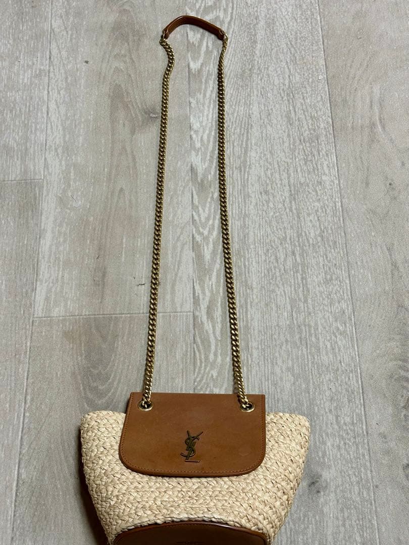 【つくね】サンローランマノンMINIラフィア2wayかごバッグ