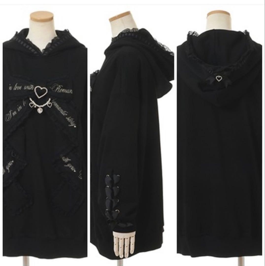 LIZ LISA メッセージリボンパーカーワンピース