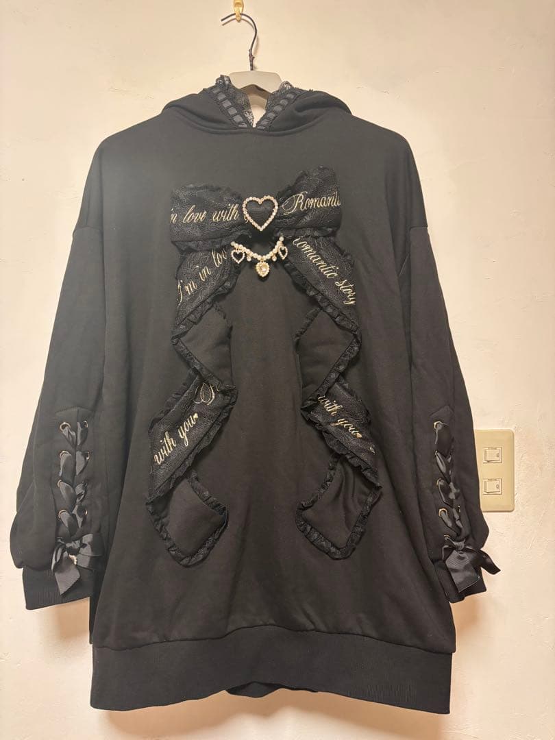 LIZ LISA メッセージリボンパーカーワンピース