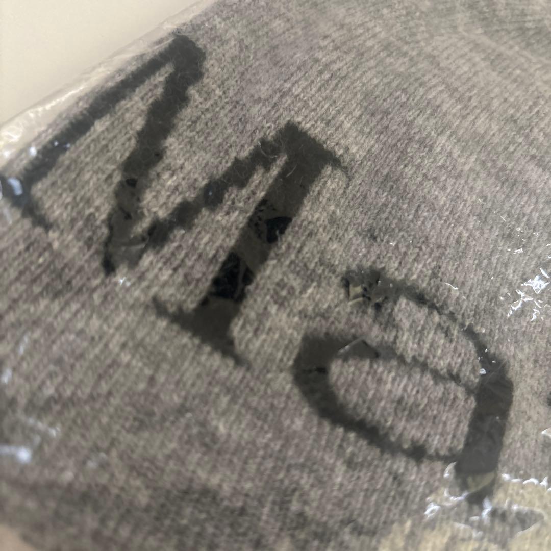 Matin Kim ロゴ ビーニー グレー ニット帽 韓国ファッション