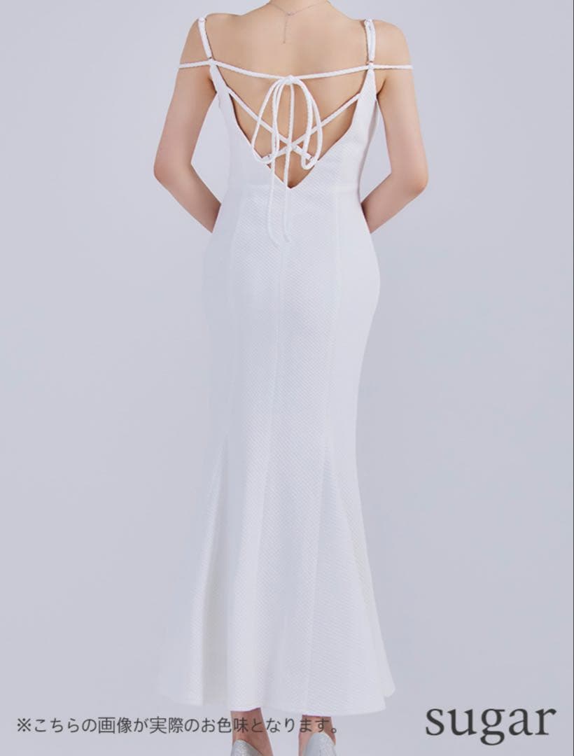 ROBE de FLEURSデコルテラインストレッチキルティングマーメイドドレス