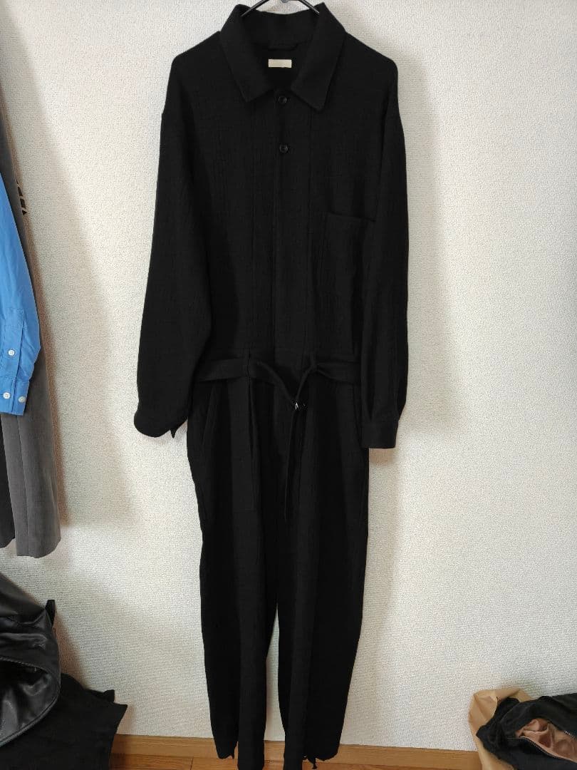 ブラックオーバーオール ベルト付き