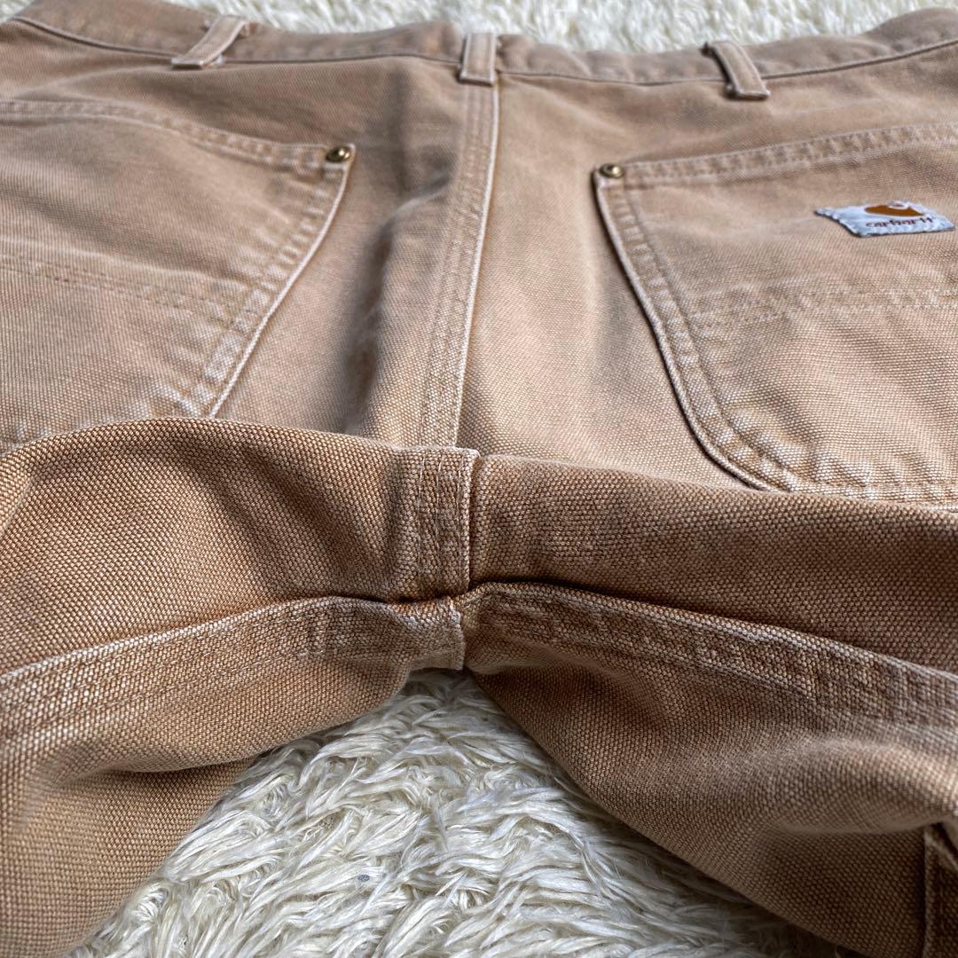 【USA製】カーハート ダブルニー W32 L30 ダンガリーフィット ブラウン