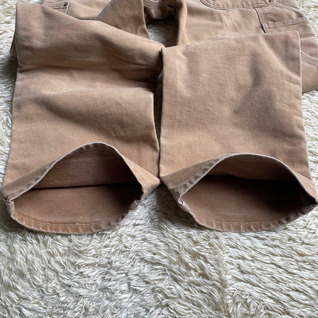 【USA製】カーハート ダブルニー W32 L30 ダンガリーフィット ブラウン