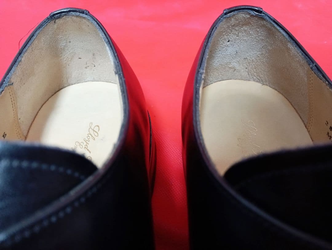 Lloyd footwear ブラックモンクストラップ革靴 25cm.