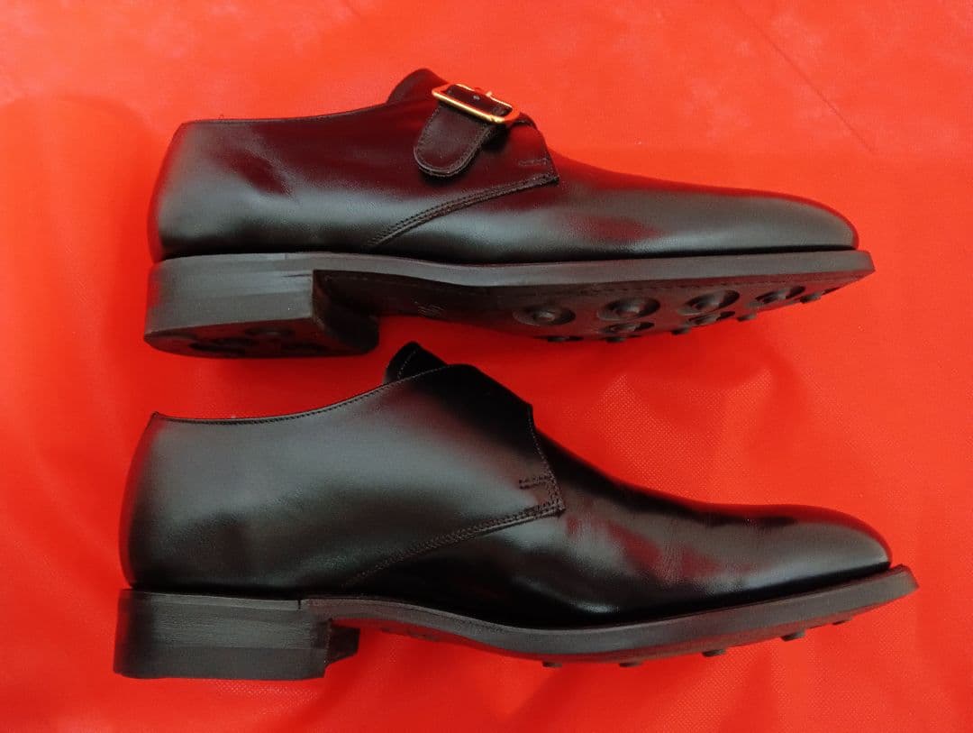 Lloyd footwear ブラックモンクストラップ革靴 25cm.