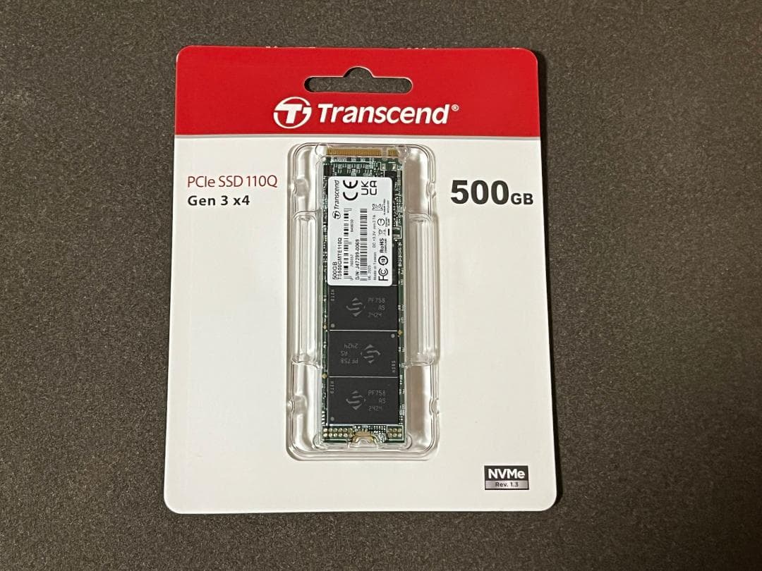 トランセンド 500GB PCIe SSD M.2 TS500GMTE110Q