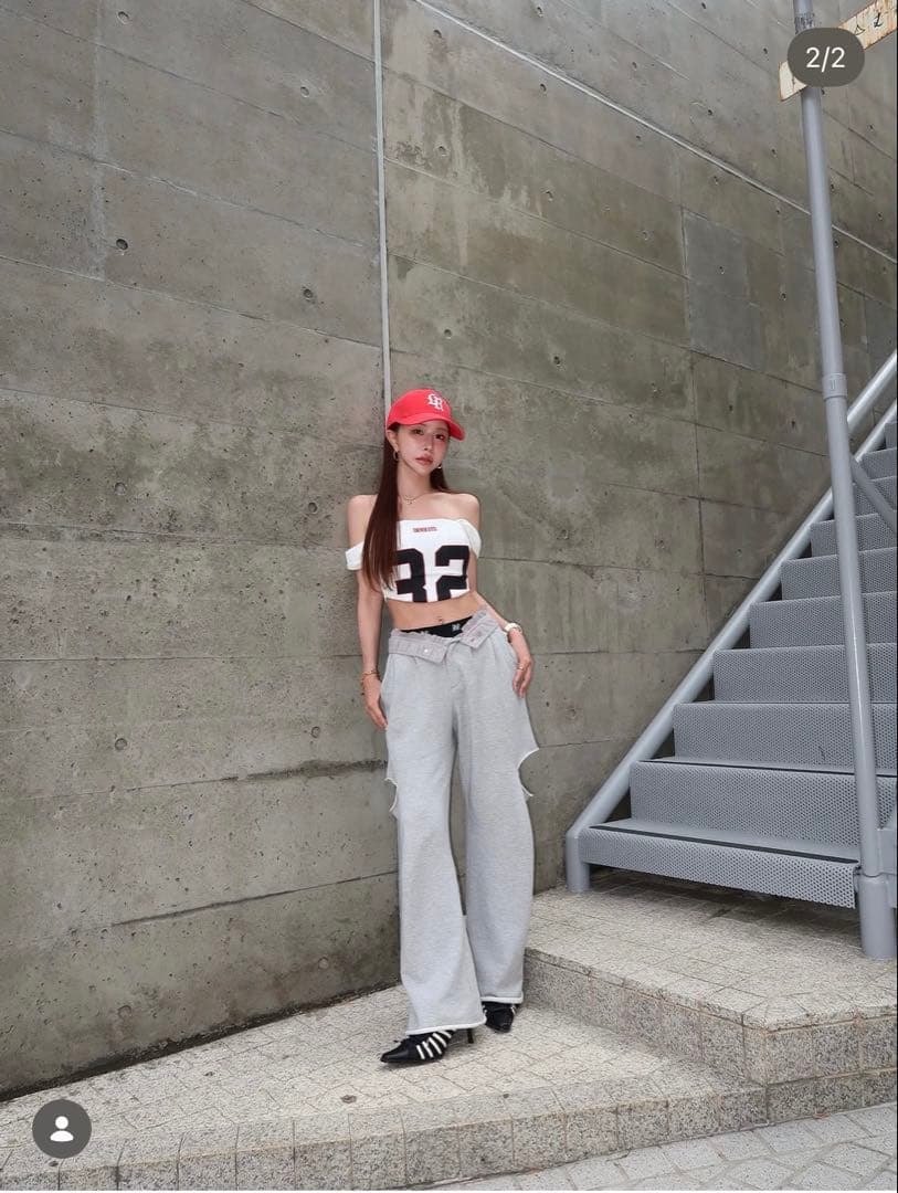 【新品タグ付き】インナーパンツ付きANR2WAY SLITSWEATPANTS