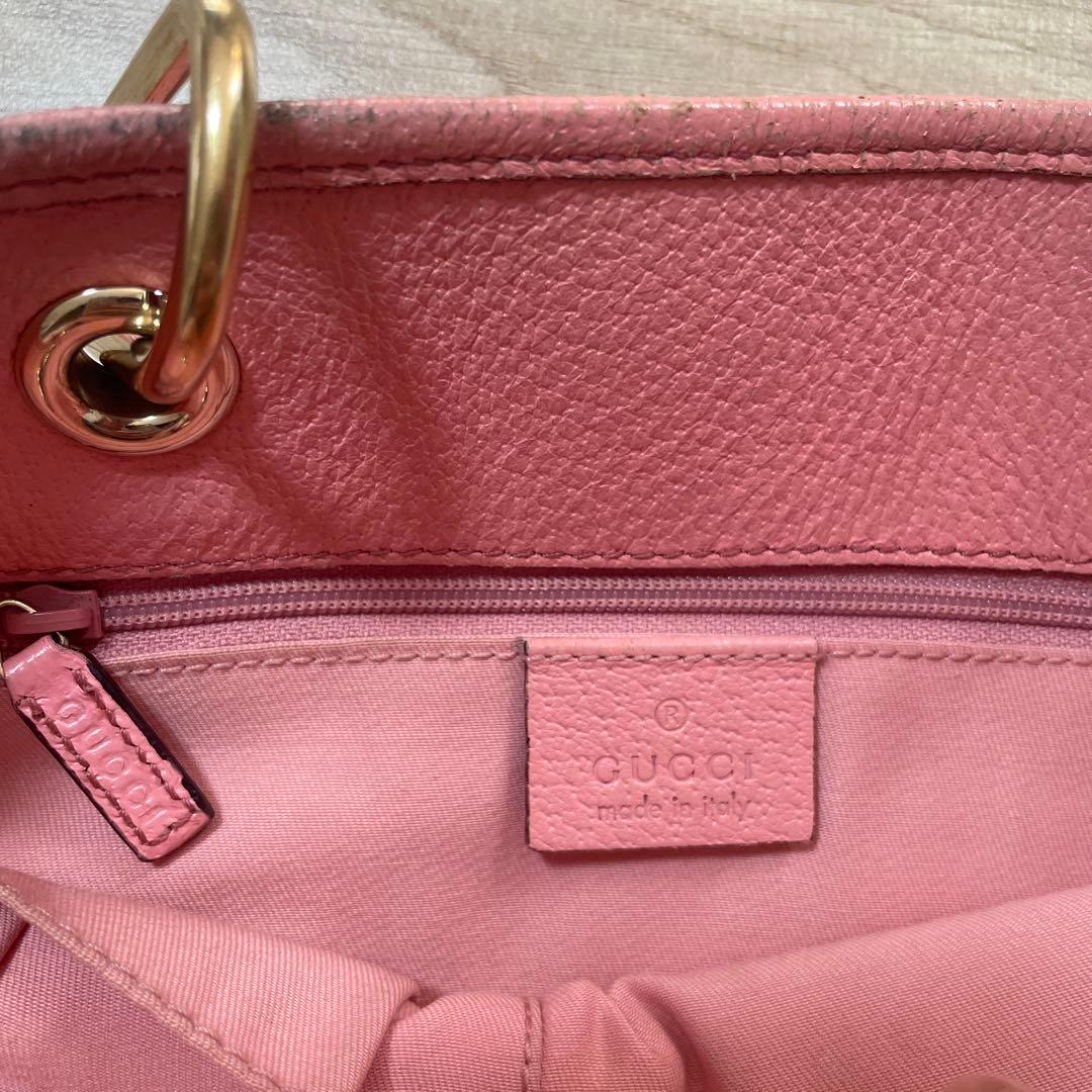 GUCCI GGパターン ハンドバッグ ベージュ/ピンク