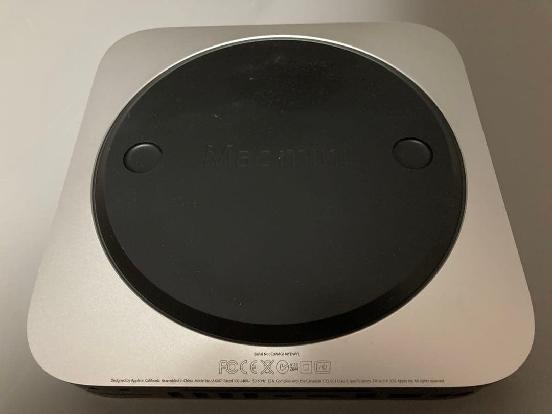Macmini late2012 corei5メモリ8GB 500GB×2SSD